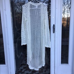 Long Crochet Sweater NWOT